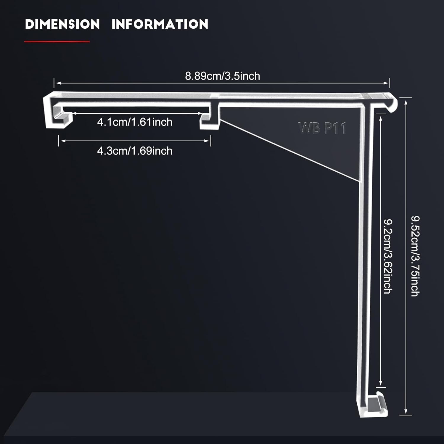 4 Pieces Vertical Blind Valance Clips Clear Hidden Bracket Replacement Outside 