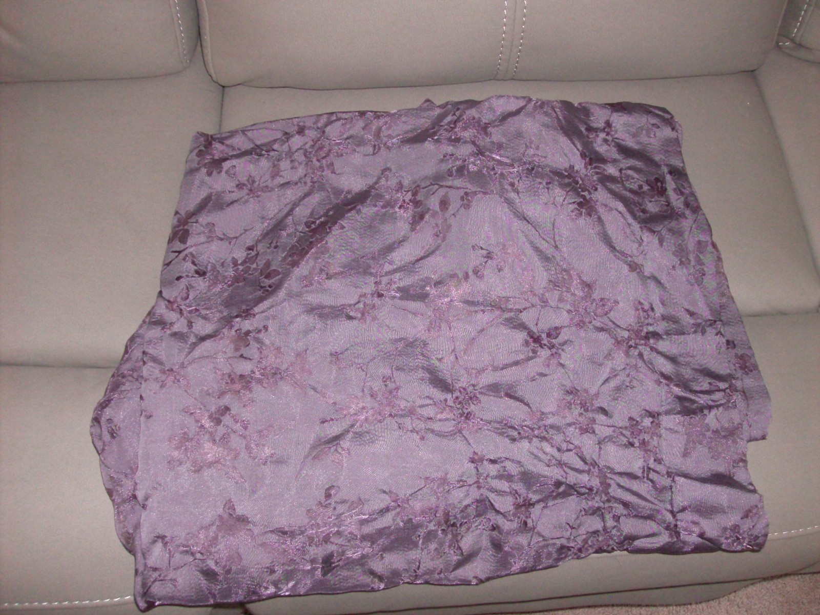2 Panels SHEER DEEP LAVENDER PURPLE Curtains Draperies 53″ W X 83″ L Top Seam 3″