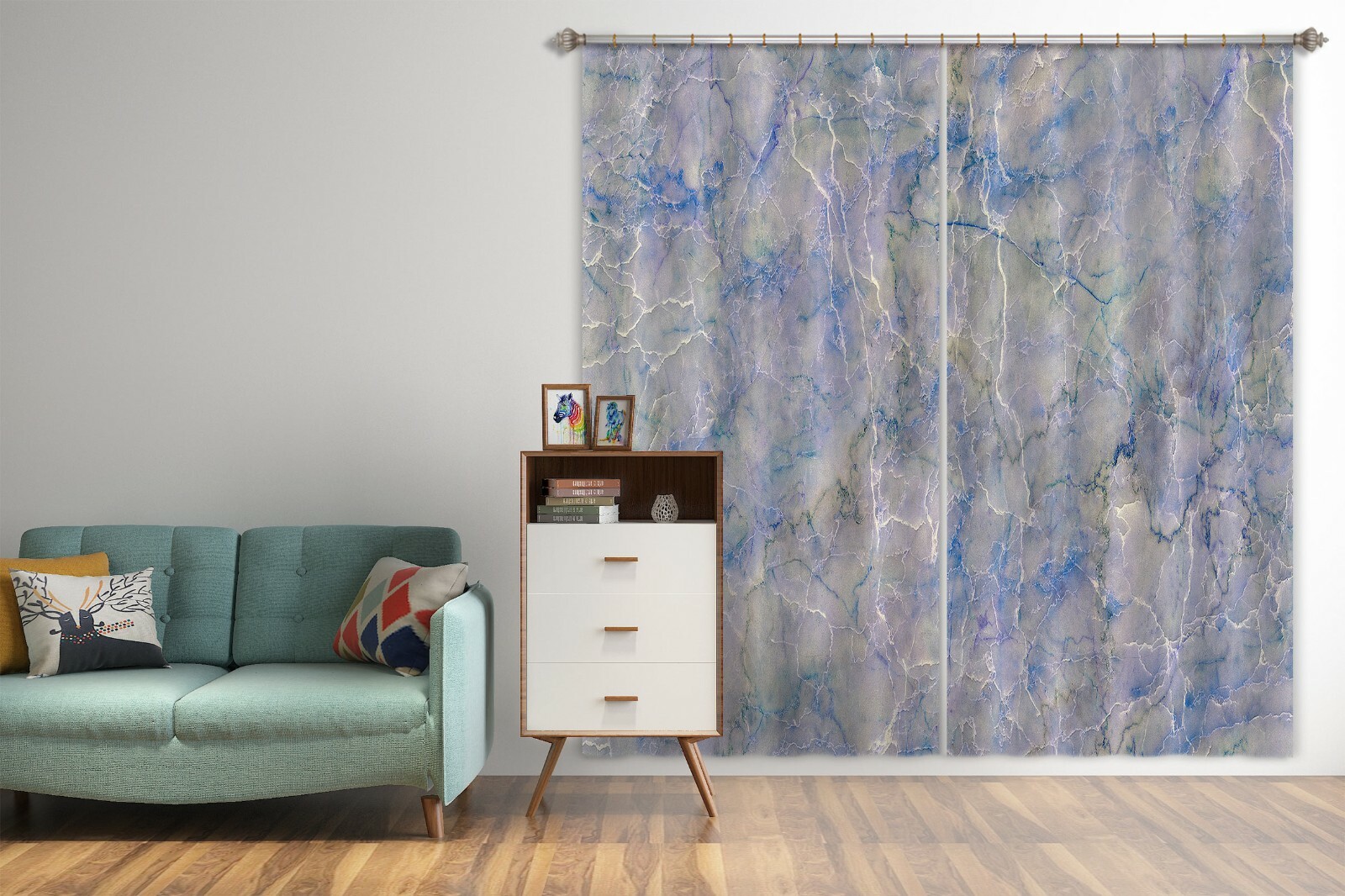 3D Purple Crack Texture ZHUA340 Blockout Photo Curtain Fabric Window Amy