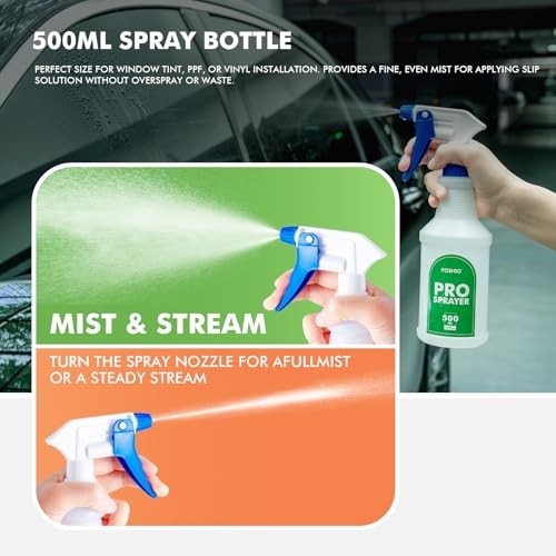 Window Tint Kit, Car Window Tint Tools Kit Vinyl Wrap Tool with 500ml
