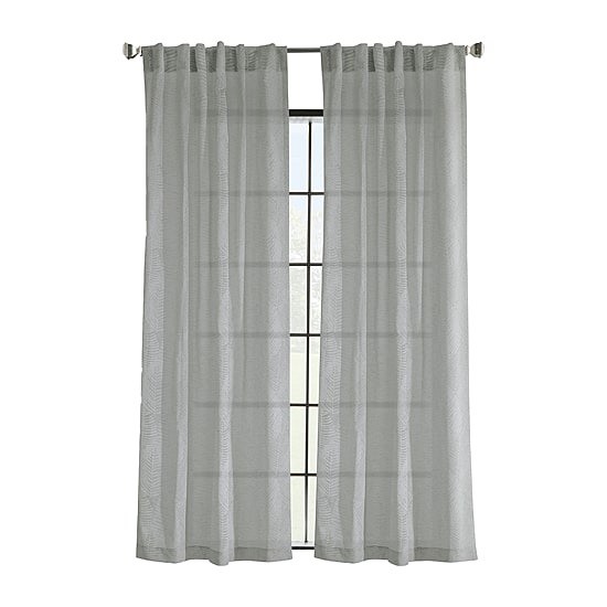 Habitat Trenton Curtain Panel 52×84 Grey Light Filtering Rod Pocket Back Tab