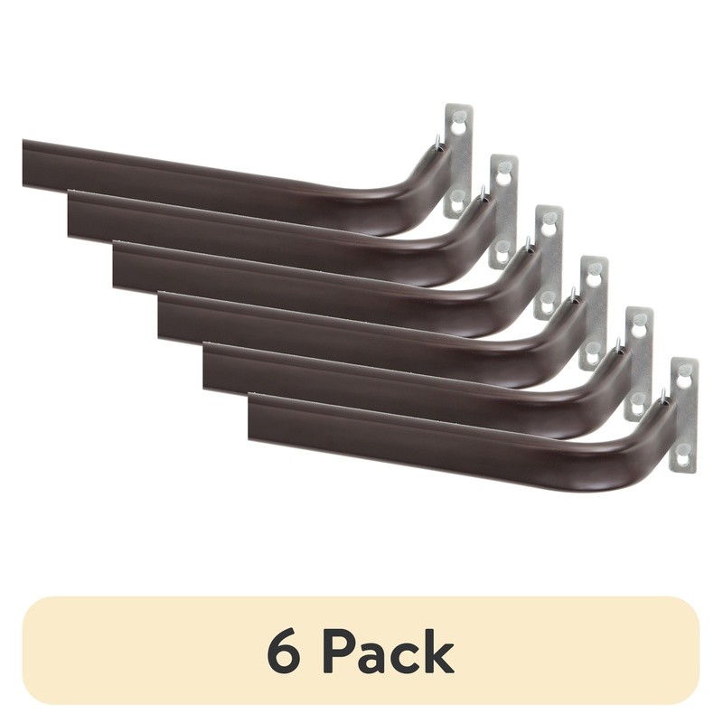 Adjustable Wrap Around Curtain Rod W/ Mounting Hardware Modern Design Steel New