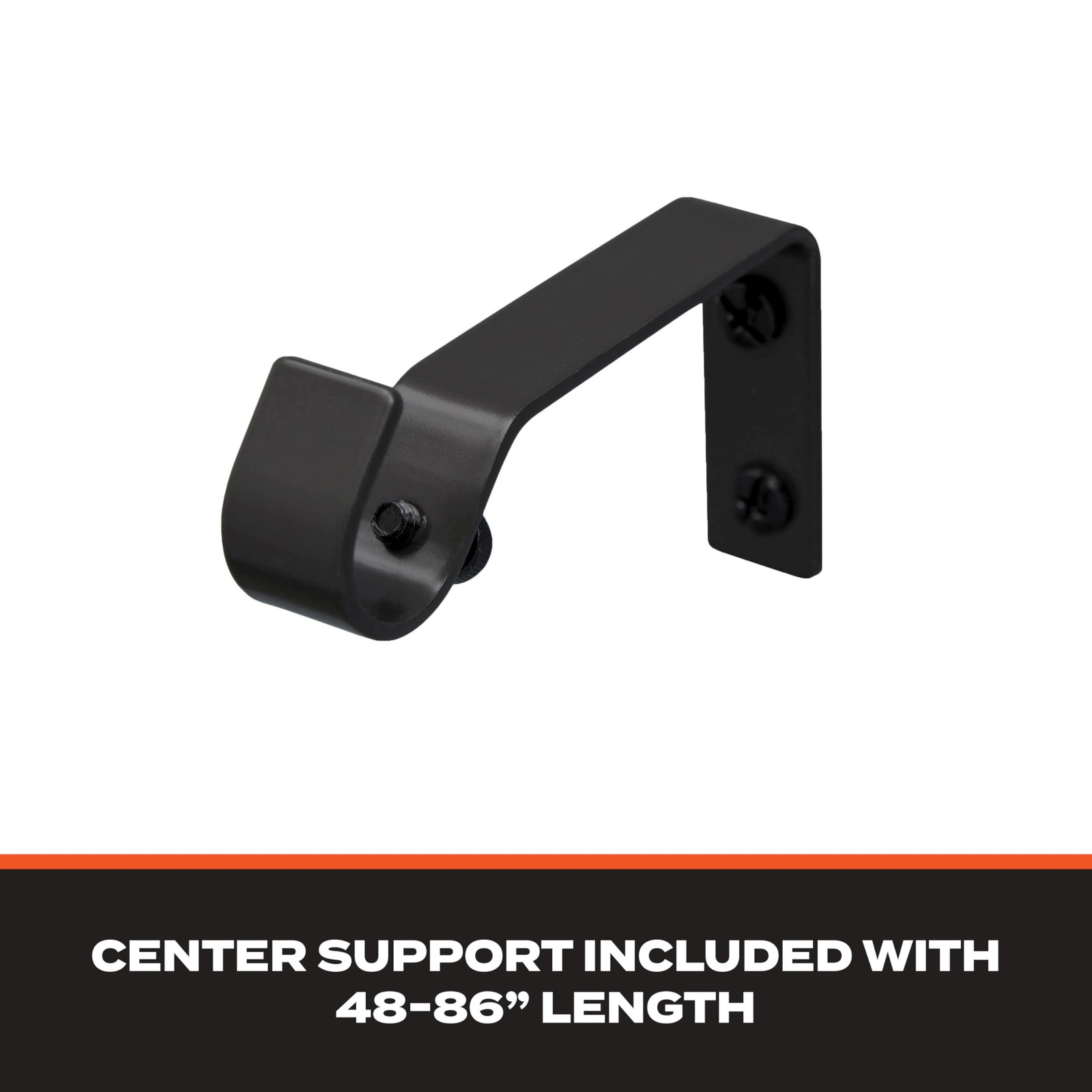 Black 5/8 Inch 2848 In Adjustable Wrap Around Room Darkening Curtain Rod Set
