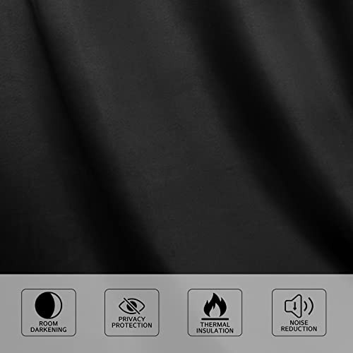 out Curtain for Bedroom Curtains for Bathroom 45 42″W x 45″L (Pack of 1) Black