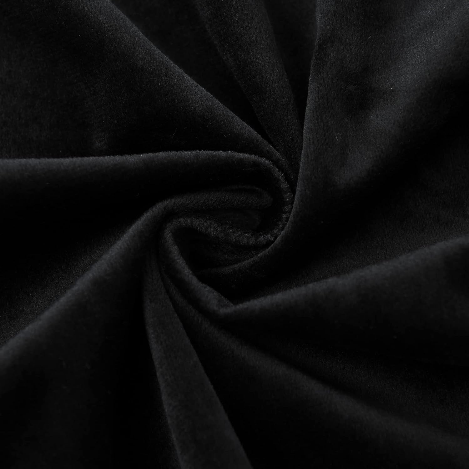 Black Rod Pocket Velvet Window Curtains Valance for Living Room – Large Waterfal