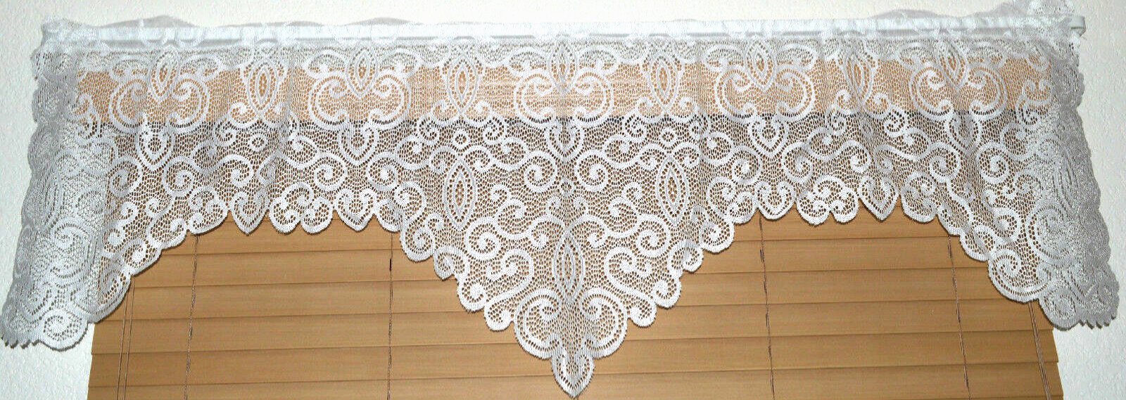 Heritage Lace Polyester White Lace Valance 60 w x 20 l Factory Error (132)