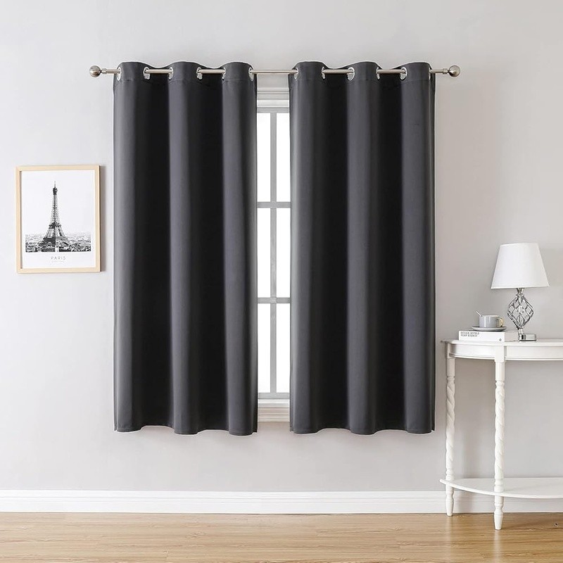 Blackout Curtains Noise Reducing Energy Saving Drapes Grommet Top Easy Install