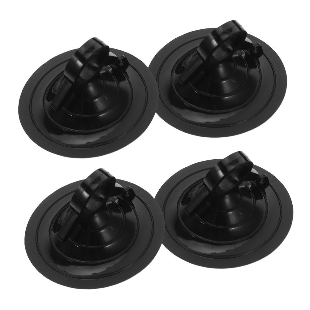 4Pcs Reusable Automotive Suction Cups Car Window Holder Strong Suction Black