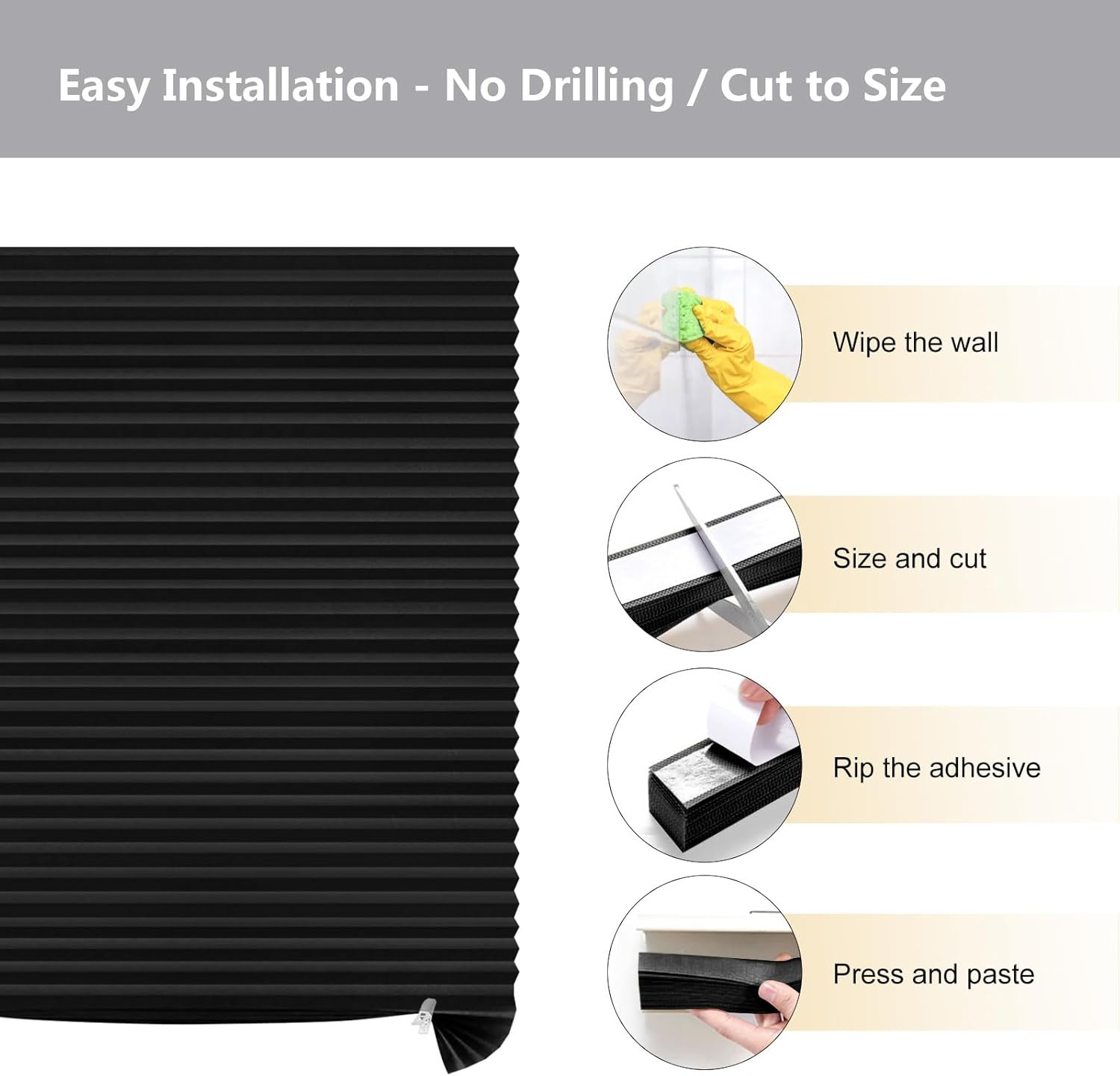 Paper Blinds Temporary Window Blinds Light Filtering No Drill Stick on Cut to Si