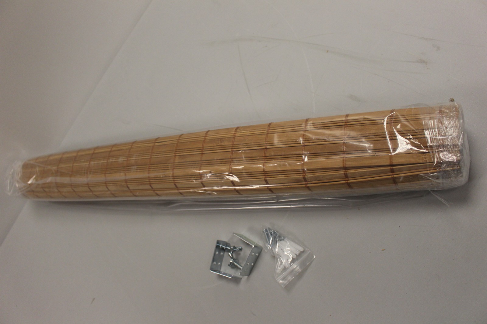 Cordless Bamboo Roman Shade – 34″ x 48″ – Color: Squirrel – New Parts Only