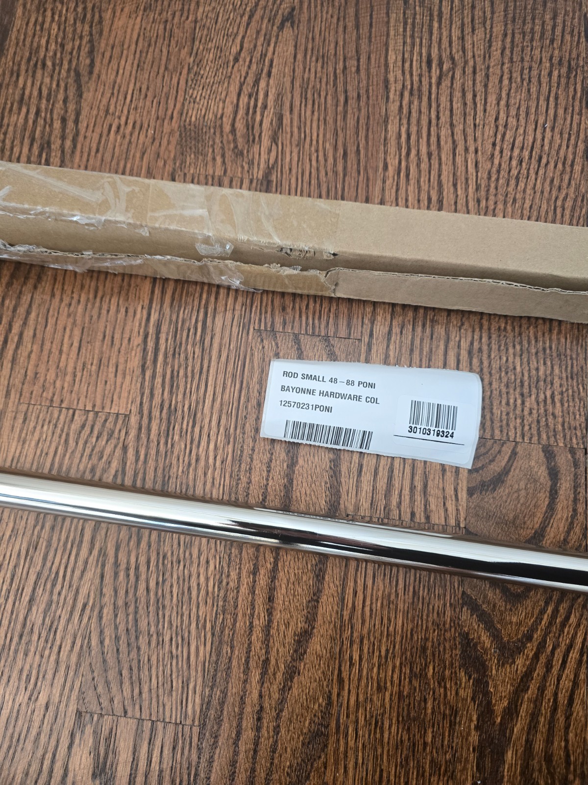 Restoration Hardware Bayonne Solid Brass Extension Rod S 48 -88″ polished nickel