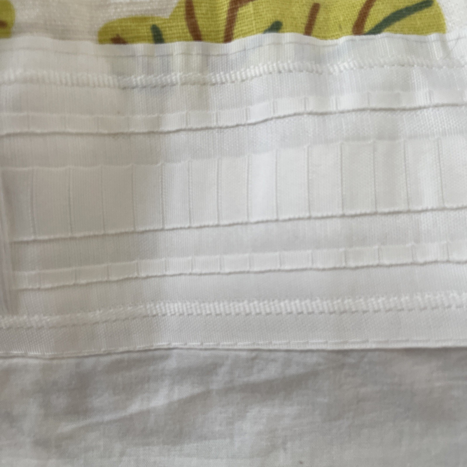 IKEA SYSSAN Curtain Pair Botanical Leaf Print Cotton Linen Lined 56” x 95” Each