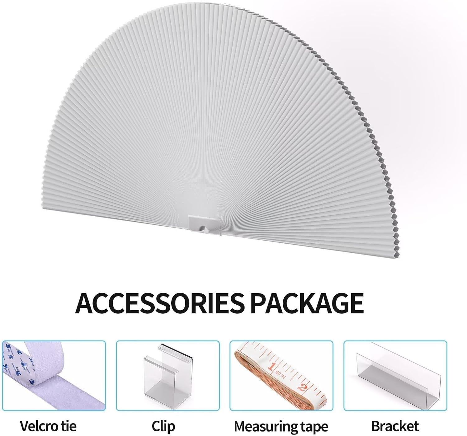Arch Window Shades Half Circle Blackout Cellular Shades Cordless No Drill Bli…