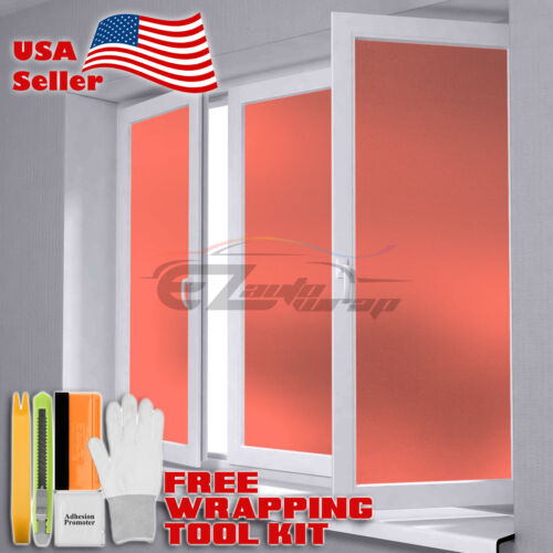 48″x96″ Orange Frosted Film Glass Home Bathroom Window Security Privacy Sticker