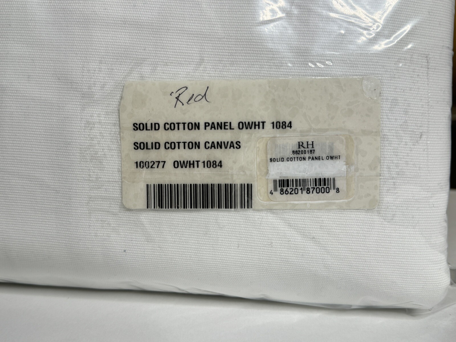 Restoration Hardware Cotton Canvas Drapery RP 100″W x 84″L Optic White $210