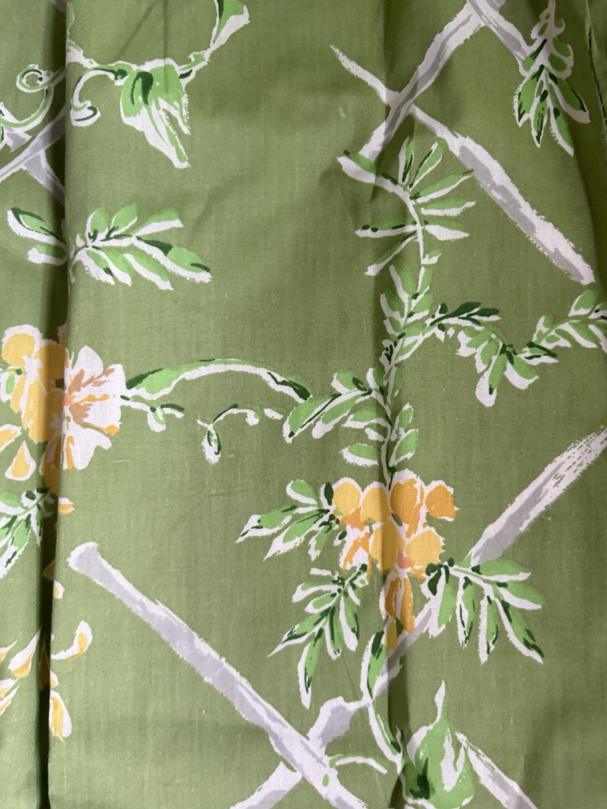 2 Custom Made Lined Panels 1 Pr Pinch Pleat Curtain Bright Green Yellow Butterfl