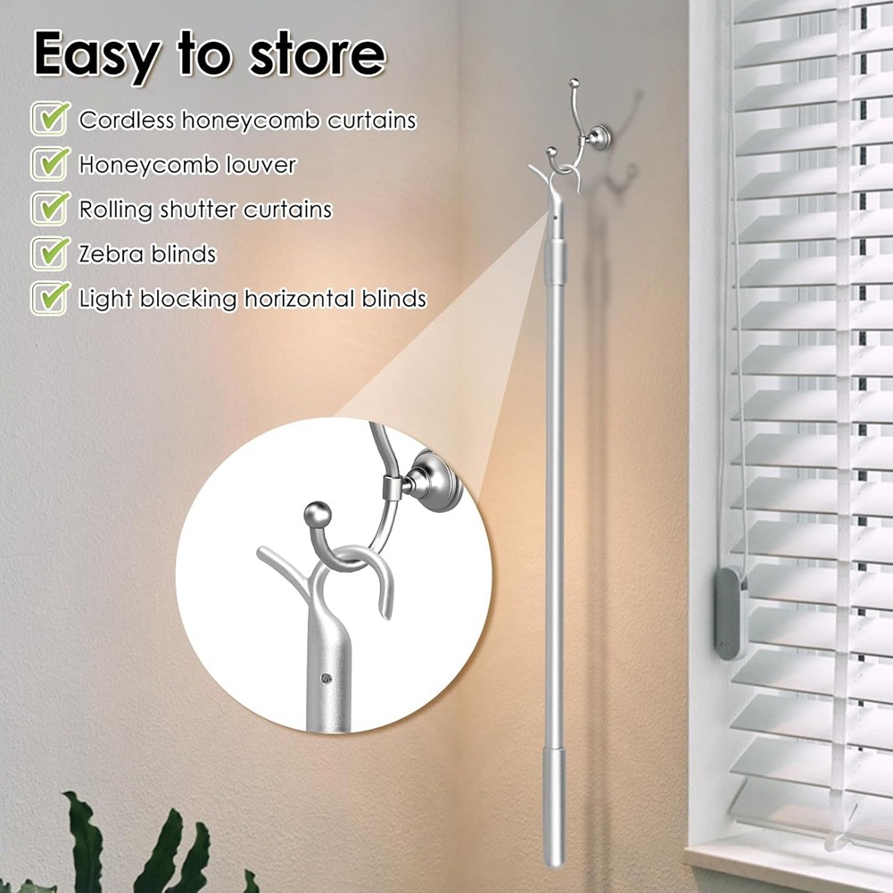 Easy Pull Telescopic Draw Blind Tilt Wand, 13-24in Length Adjustable Blinds6992