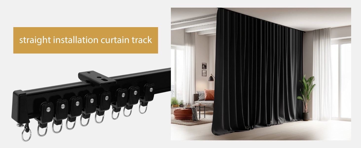 Bendable Ceiling Curtain Track Ceilings Mount or Wall Mounted Heavy-Duty Room