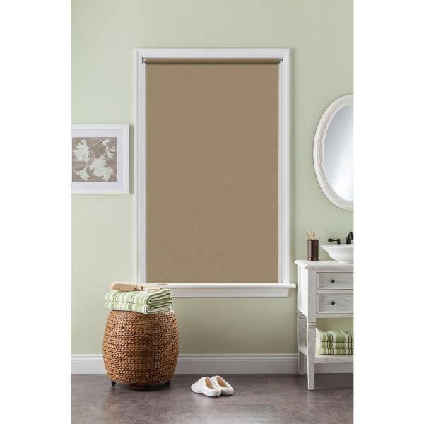 Fawn Cordless Room Darkening Fade resistant Roller Shades 73.25 in. W x 72 in. L