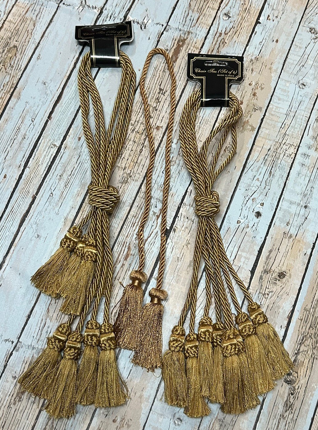 Vtg Lot 39 Assorted Gold Brown Grey Beige TASSELS Home Decor Tie Backs Holdbacks