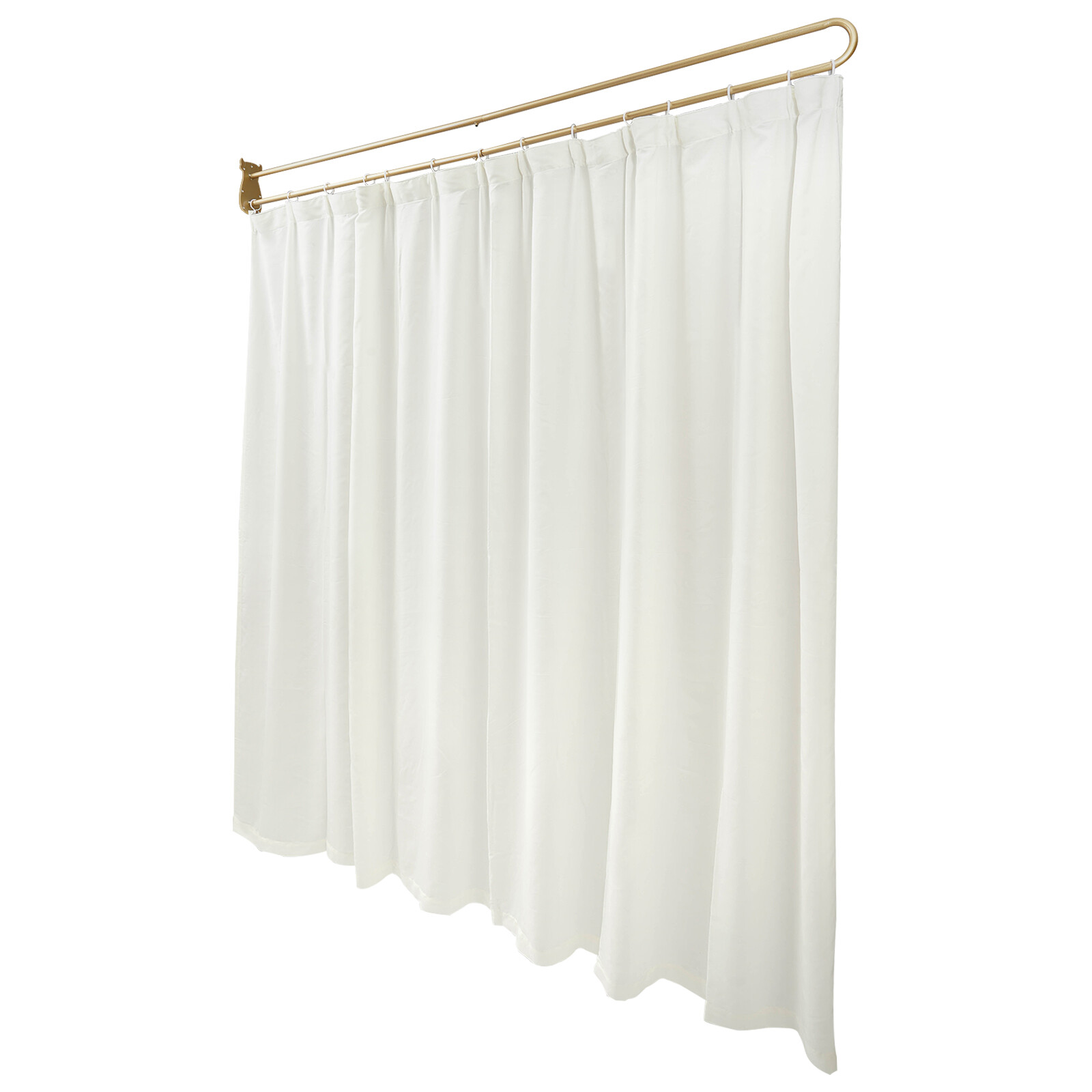 200cm Curtain Rod U-shaped Long Rod W/gauze Curtain Privacy Partition Protection