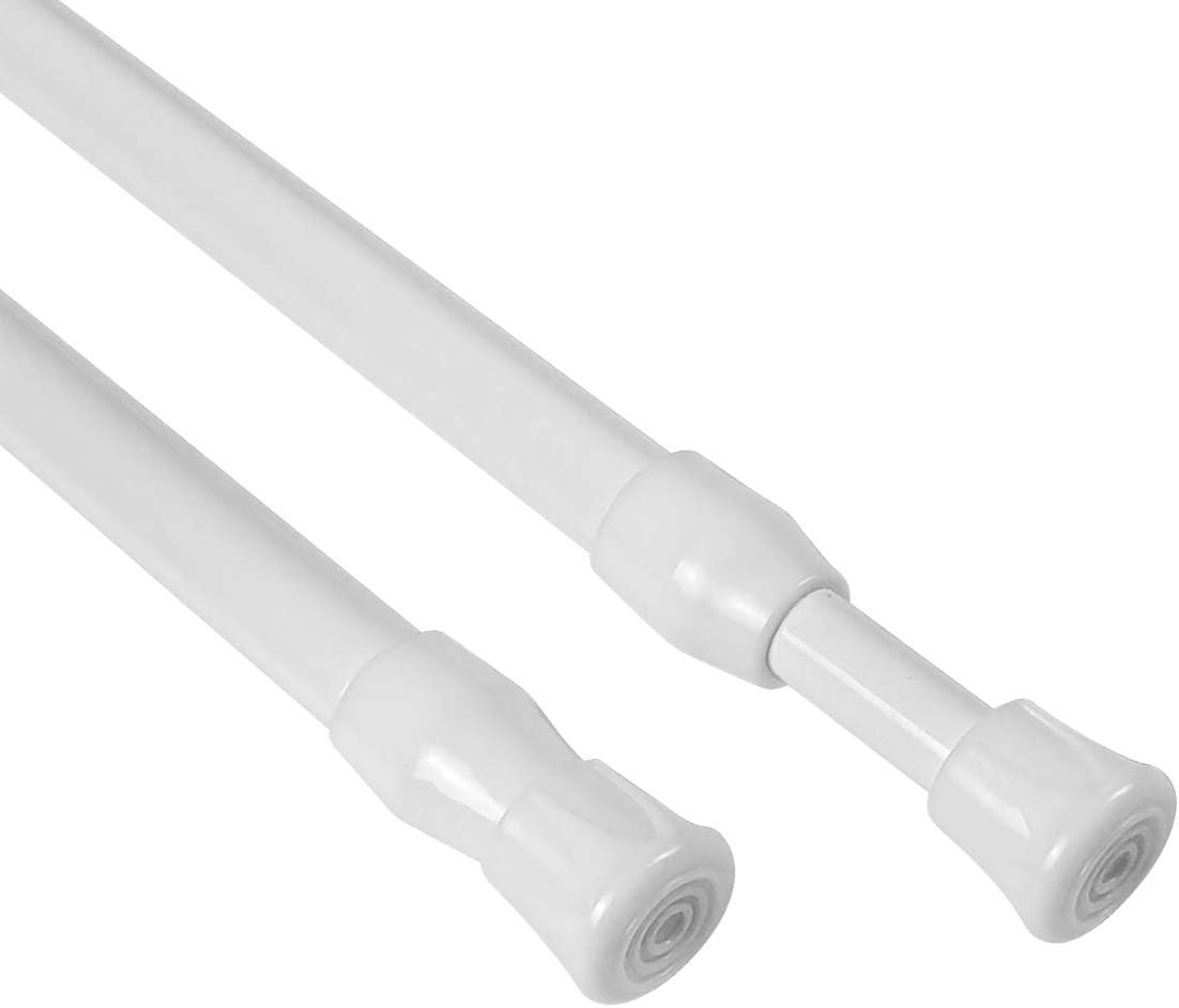 Durable 2Pcs Adjustable Tension Curtain Rods (28-40 Inch) – Elegant & Practical