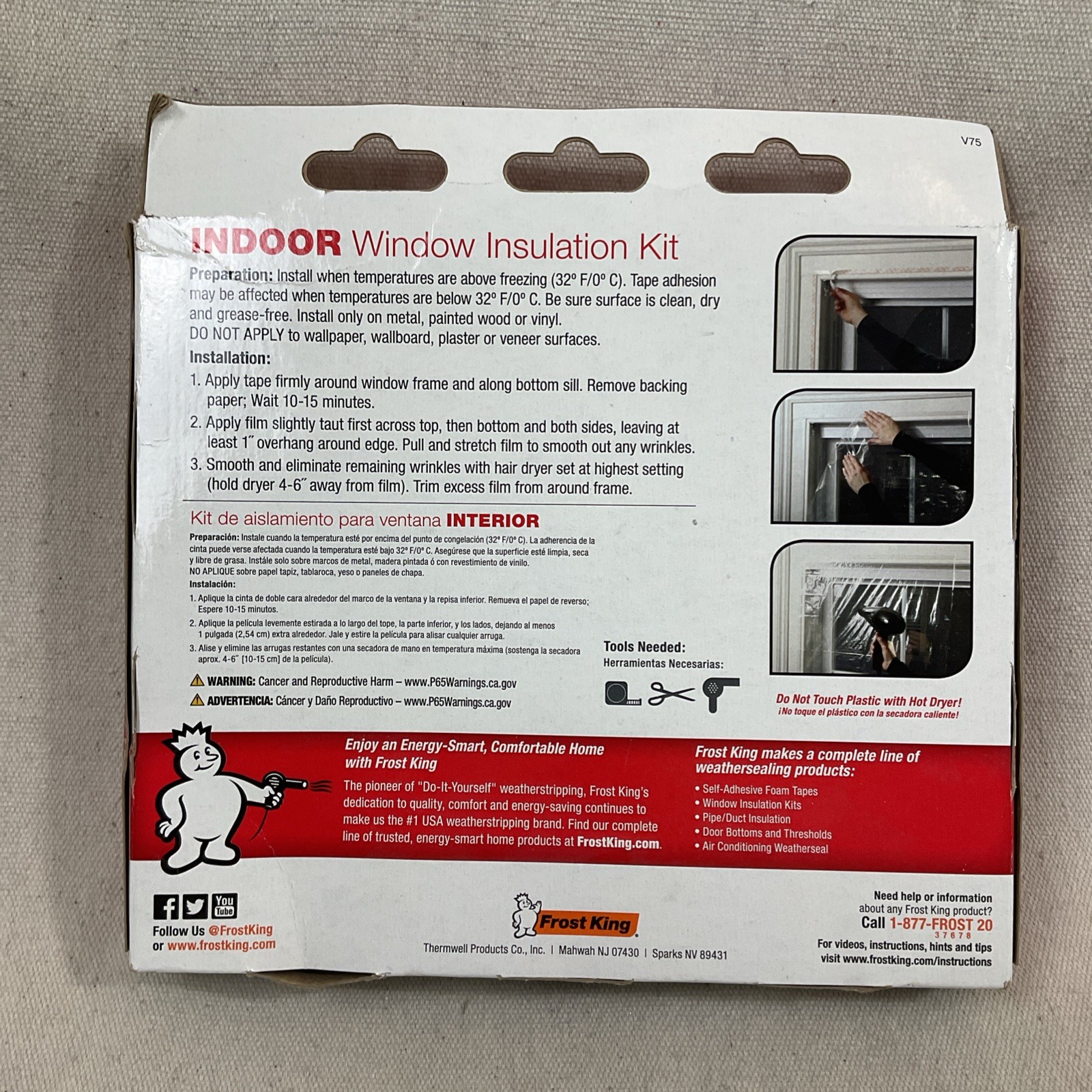 Frost King Extra Large Window Insulation Shrink Kit *Indoor* 62″ x 210″ #V75