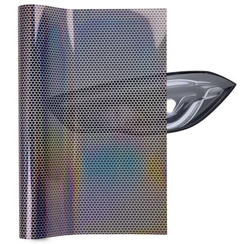 Car Light Tint Film – 12 x 60 Inches 12in x 60in Stealth Black Honeycomb
