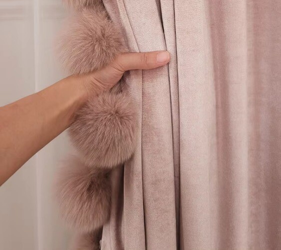 New French Luxury Velvet Curtains Room Princess High-end Villa Style Textured