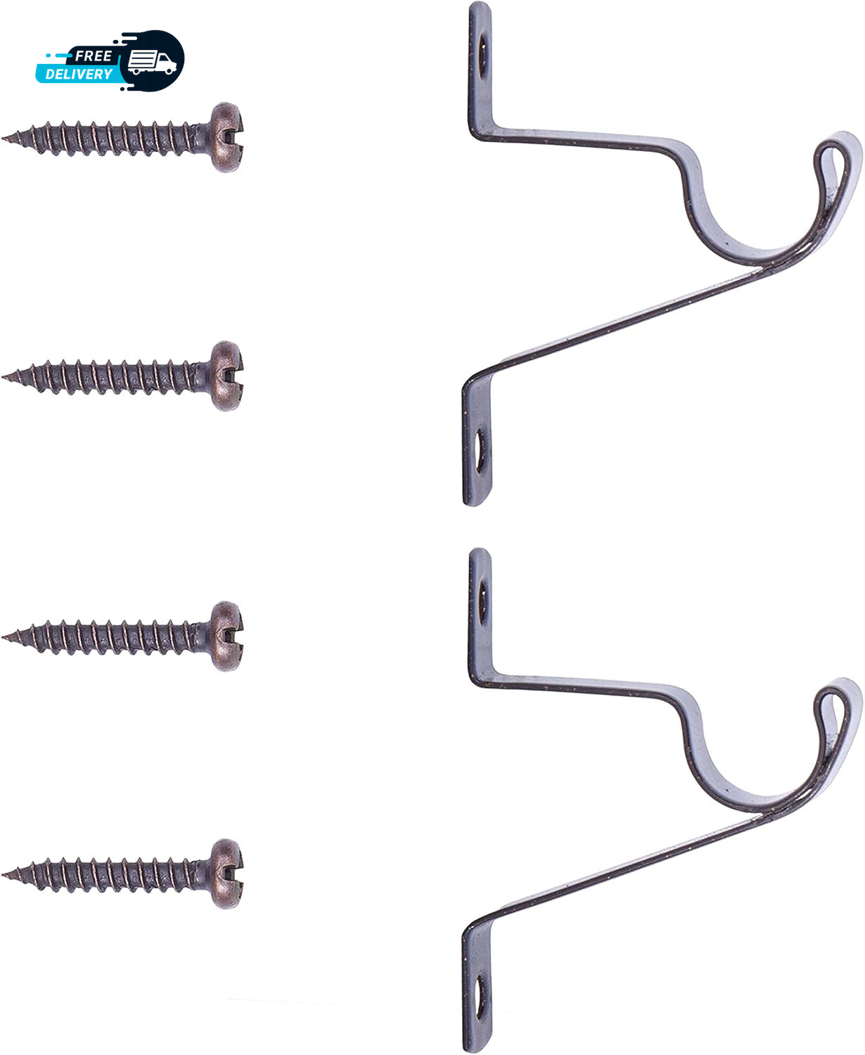 28 48 In. Adjustable Petite Café Curtain Rod 2 Pack 7/16 In. Diameter Bronze