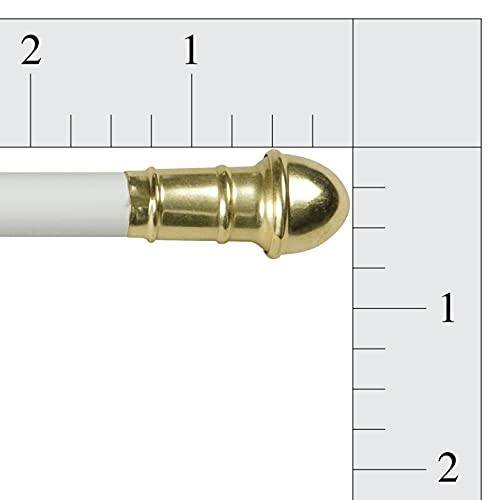 Interior Living 28-48 in. Adjustable Petite Café Curtain Rod, 28-48″, White