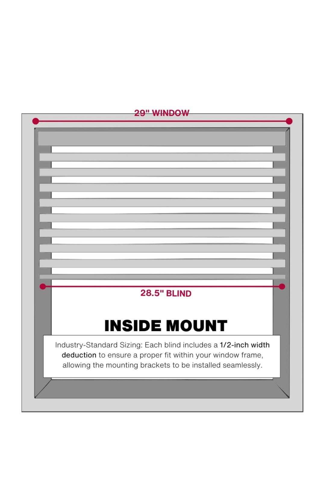 Lotus & Windoware 1” Vinyl Mini Blind 29″ x 64″ (White) Qty-1 Free Shipping