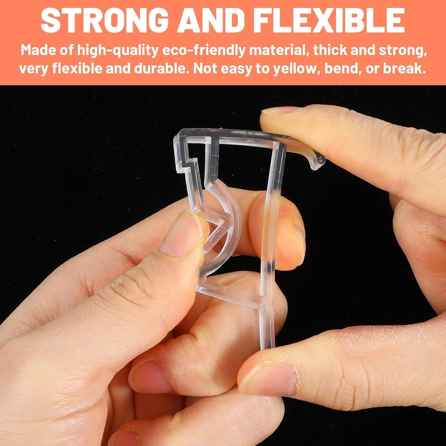 Adjustable Plastic Valance Clips for Blinds – 12 Clear Holders for Windows