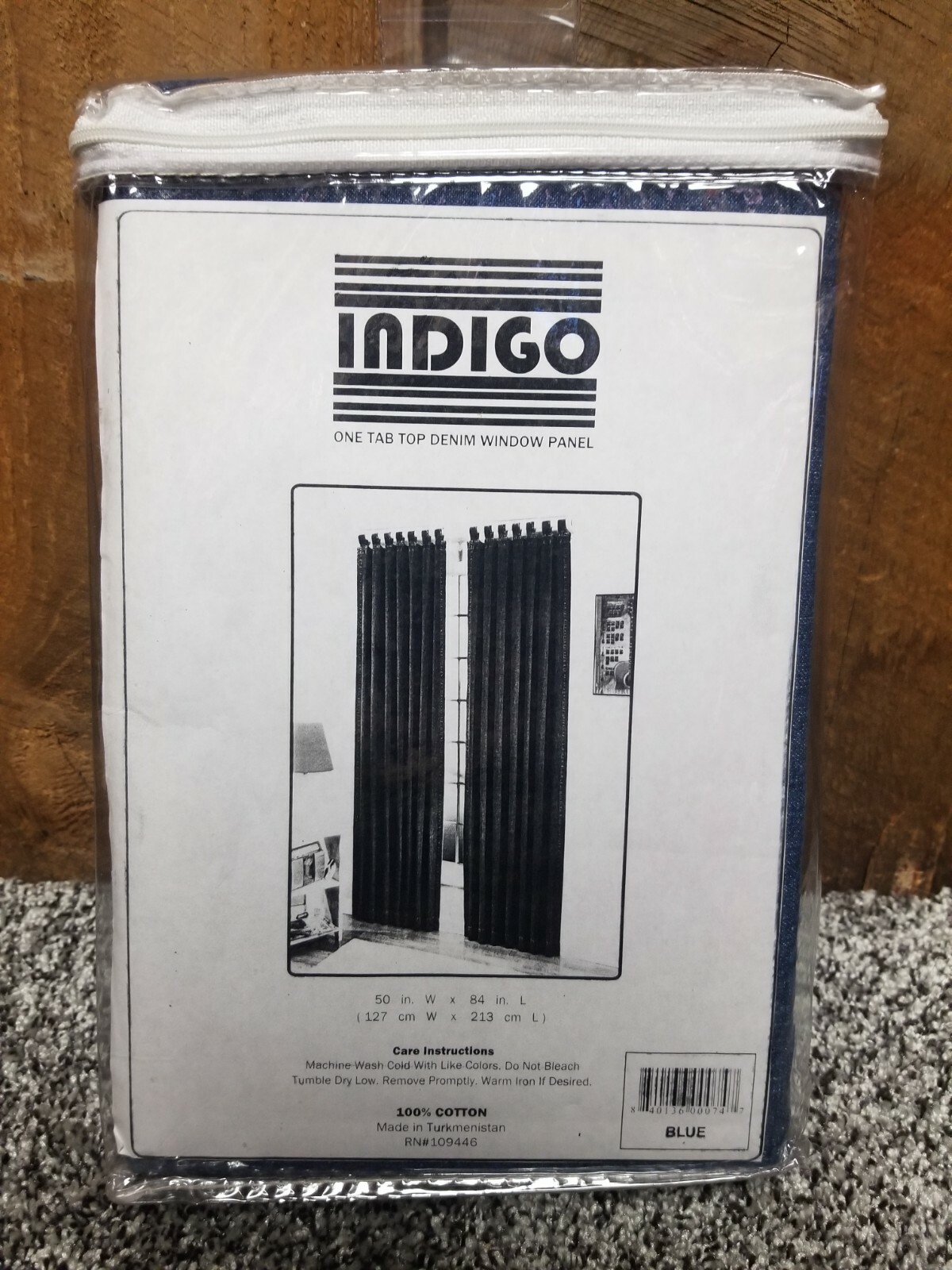 Indigo – Blue Denium Window One Panel (84 Inch x 50) Thick Drape