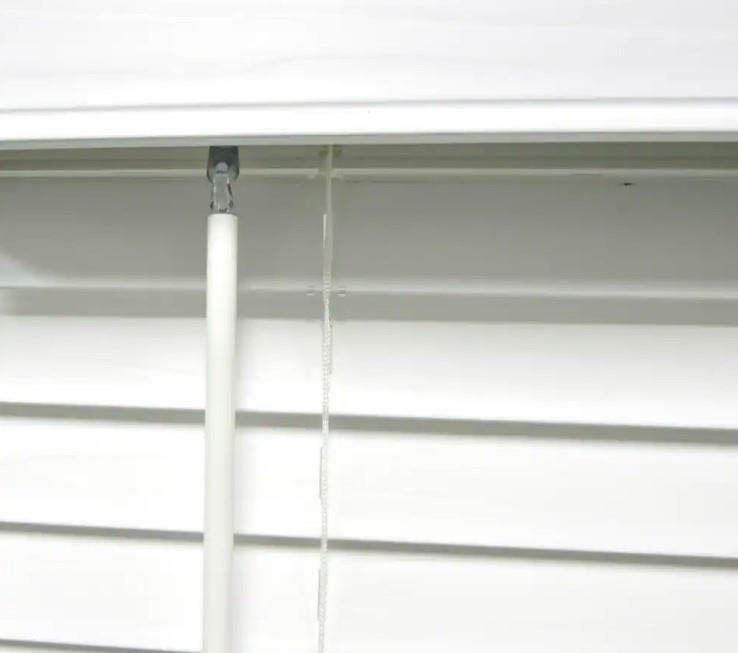 White Cordless Room Darkening 2″ Faux Wood Blind for Window 20.5″W x 64″L
