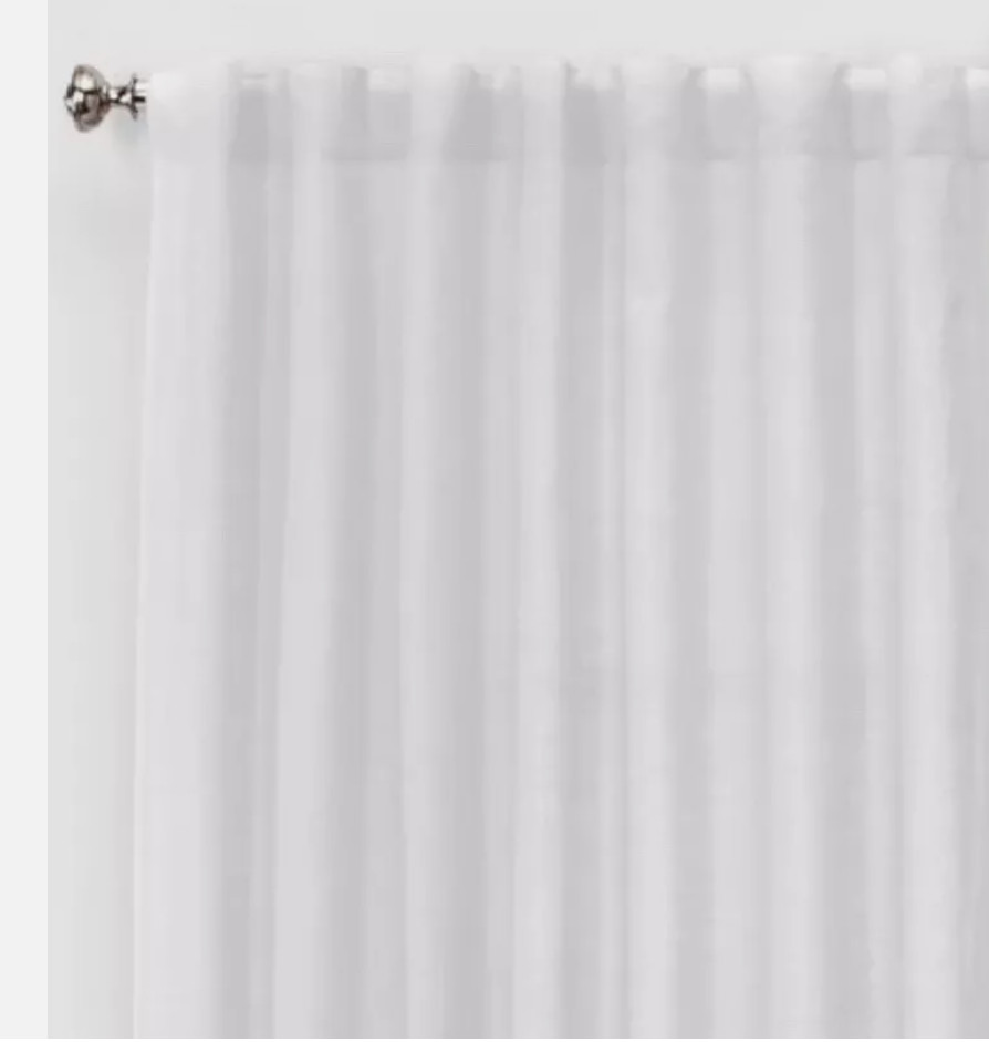 1pc Light Filtering 100% Linen Window Curtain Panel – Threshold 54×95 Home Decor