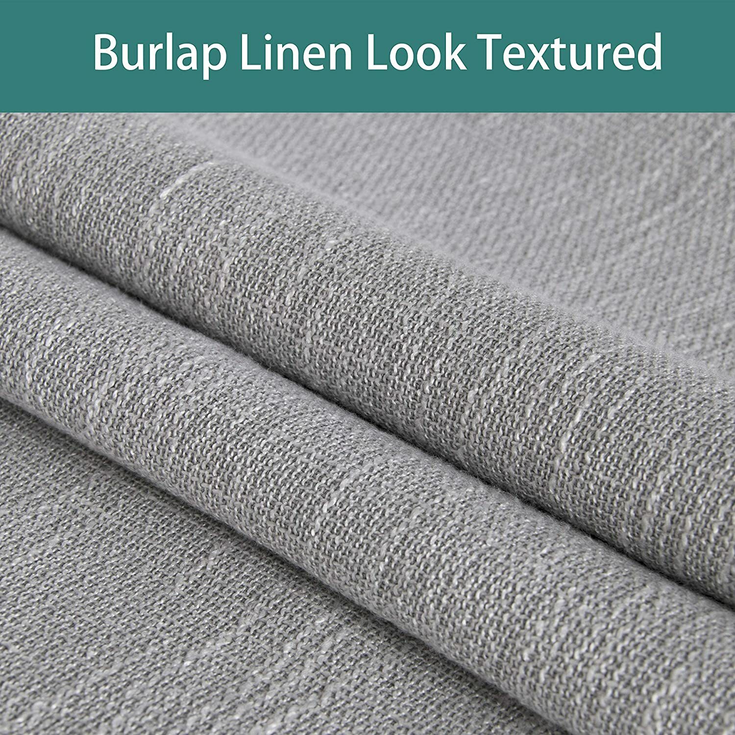 LORDTEX Thermal Insulated Blackout Curtain Fabric Window Panel 100″ by 84″ GREY
