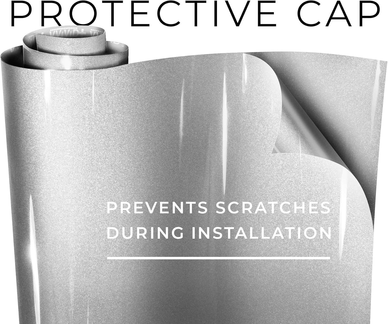 VViViD+ Ultra Gloss Silver Metallic Vinyl Car Wrap Premium Paint Replacement Fil