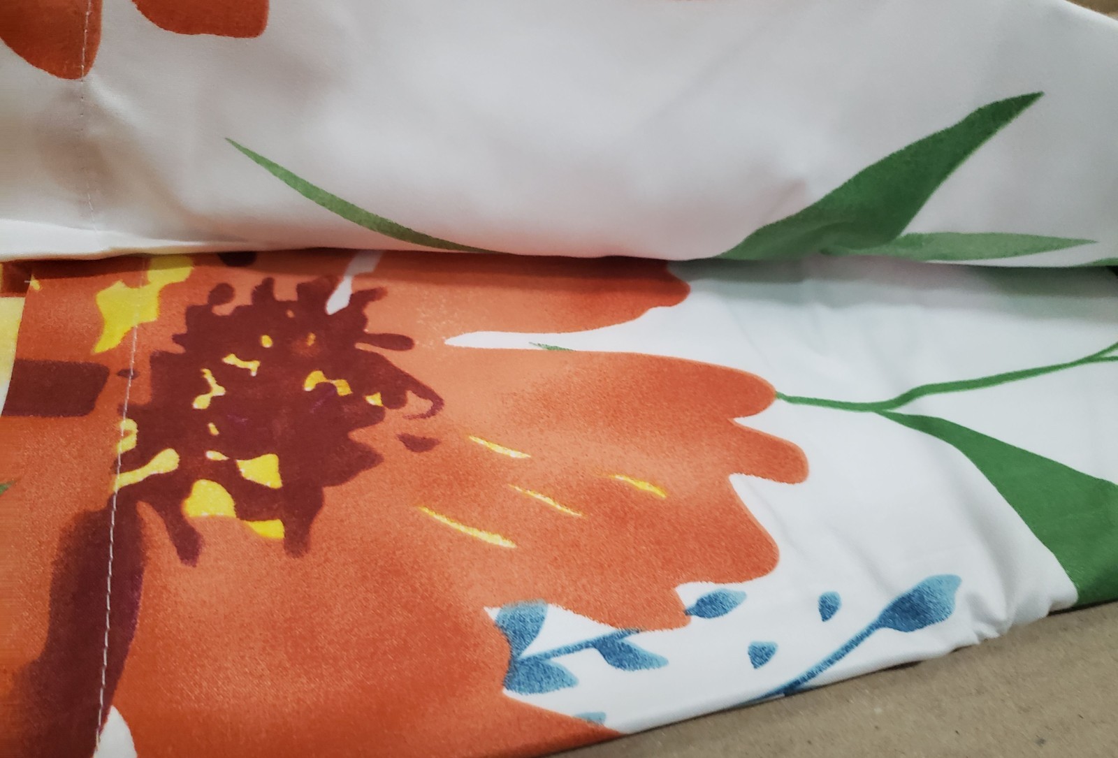 1 Fabric Printed Valance (16″x54″)(no tiers) FLOWERS & LEAVES,GARDEN DELIGHT, LK