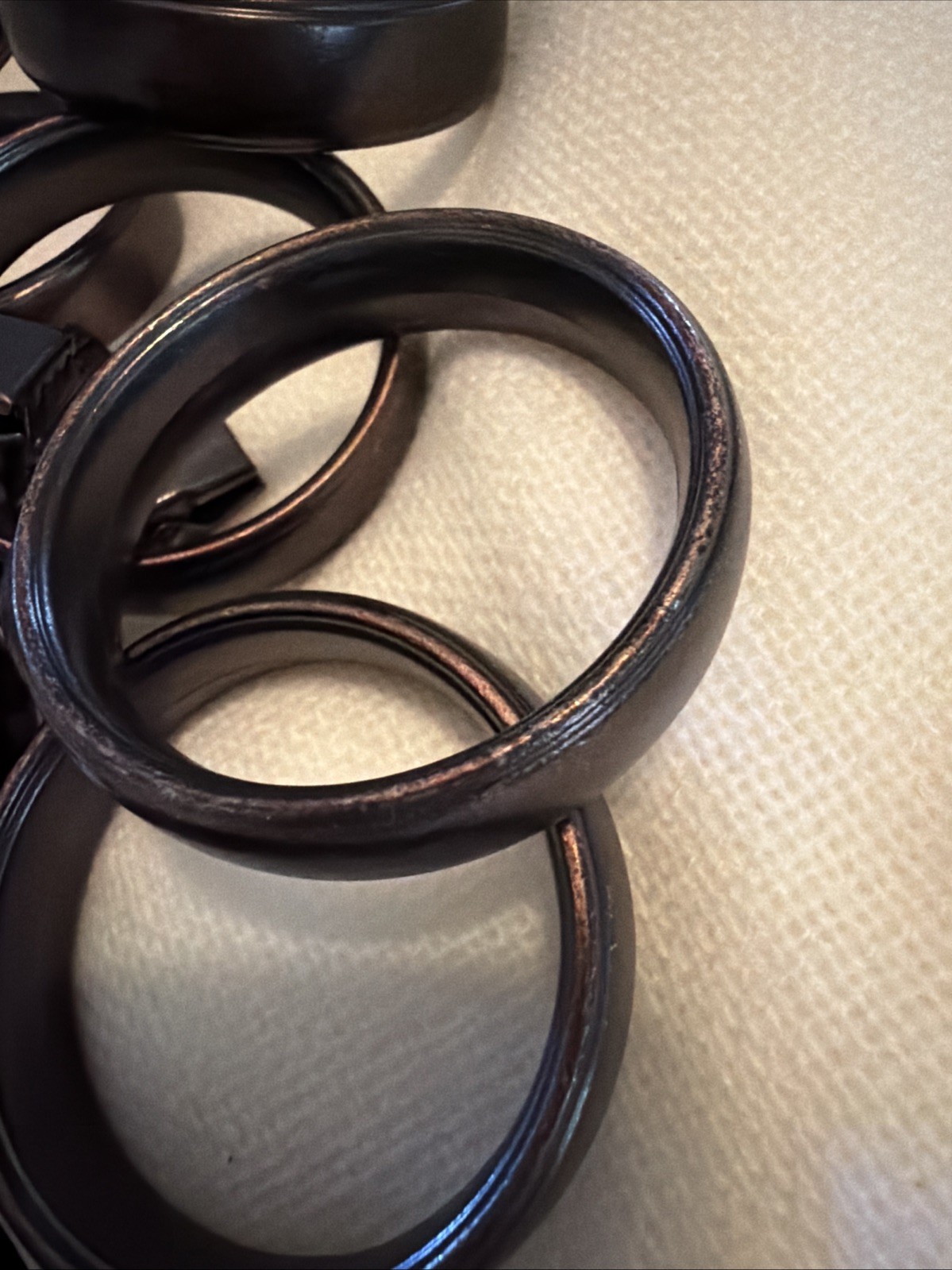 Set Of 10 Drapery Clip Rings 2” Heavy Duty Dark Bronze – Polished And Gorgeous