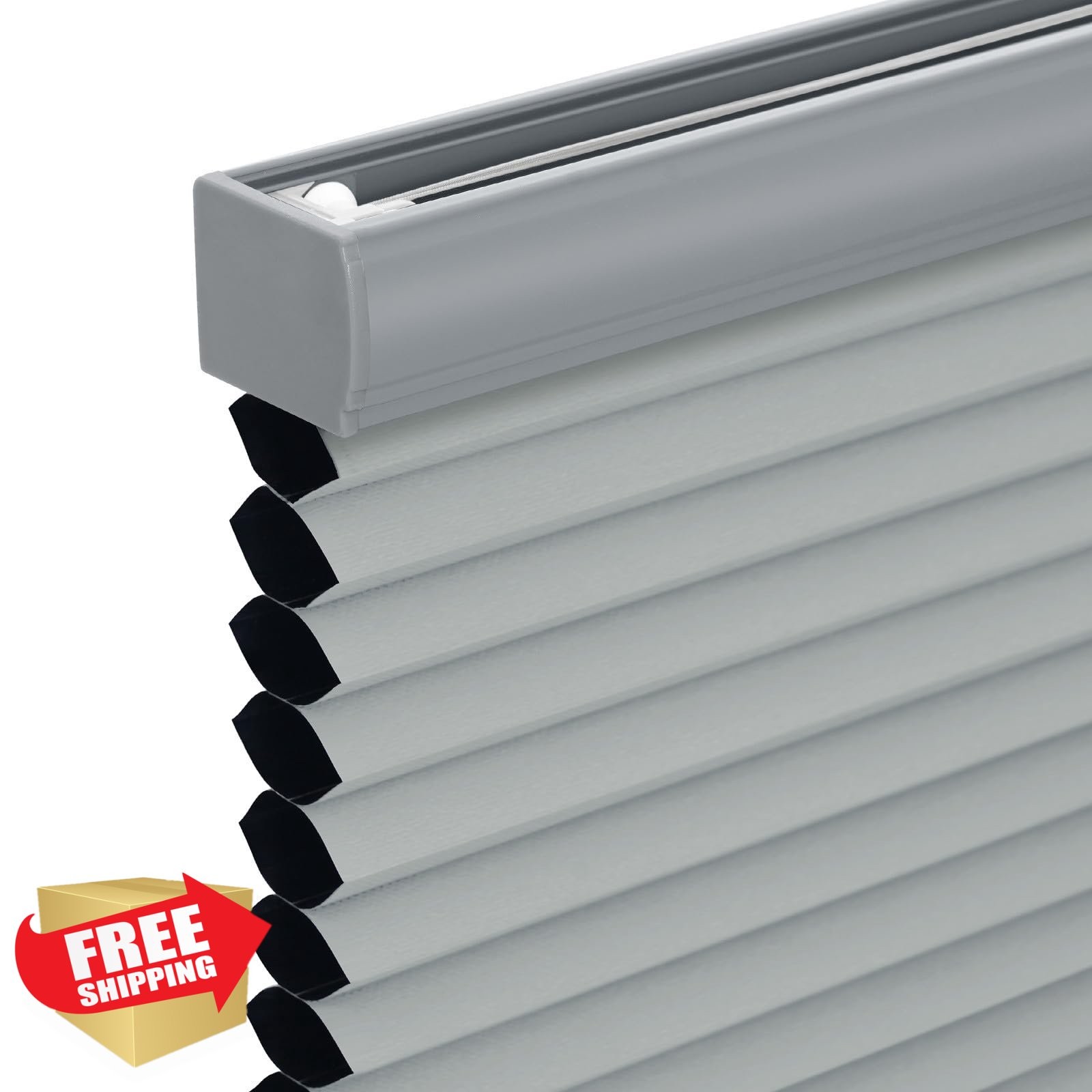 Changshade Grey Blackout Cellular Shades 40″x72″