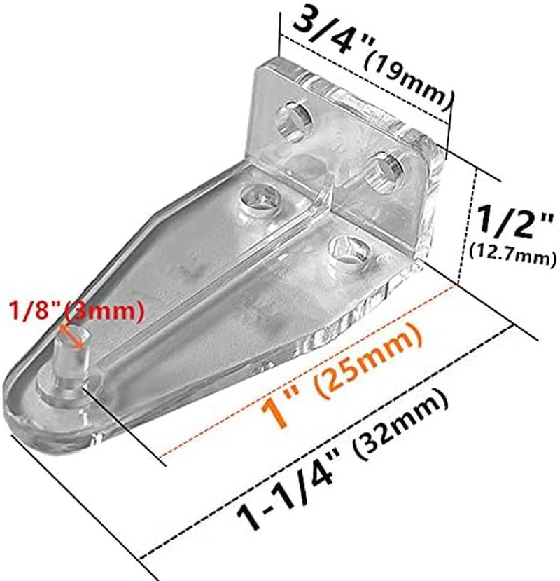 10Pcs Clear PC Hold down Brackets for 1 Mini Blinds & More