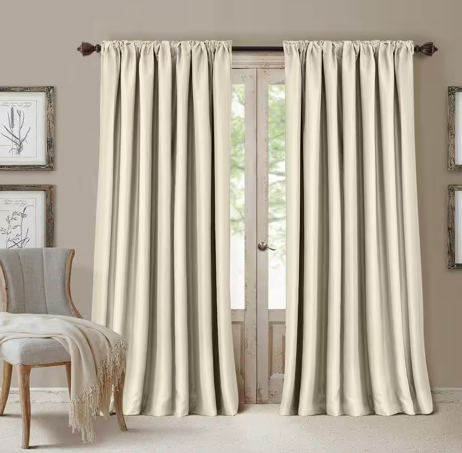 ELRENE HOME ALL SEASONS IVORY 52″ x 95″ BLACKOUT CURTAIN PANEL SINGLE NEW
