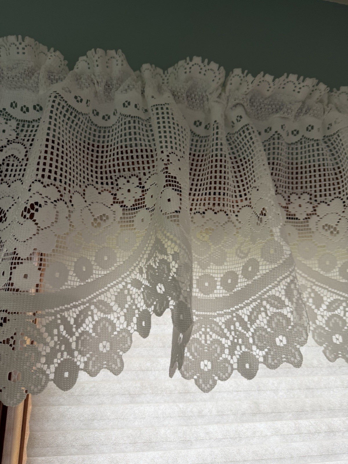 Heritage Lace Off White Valance 60” X 16” New American Beauty Insert Valance New