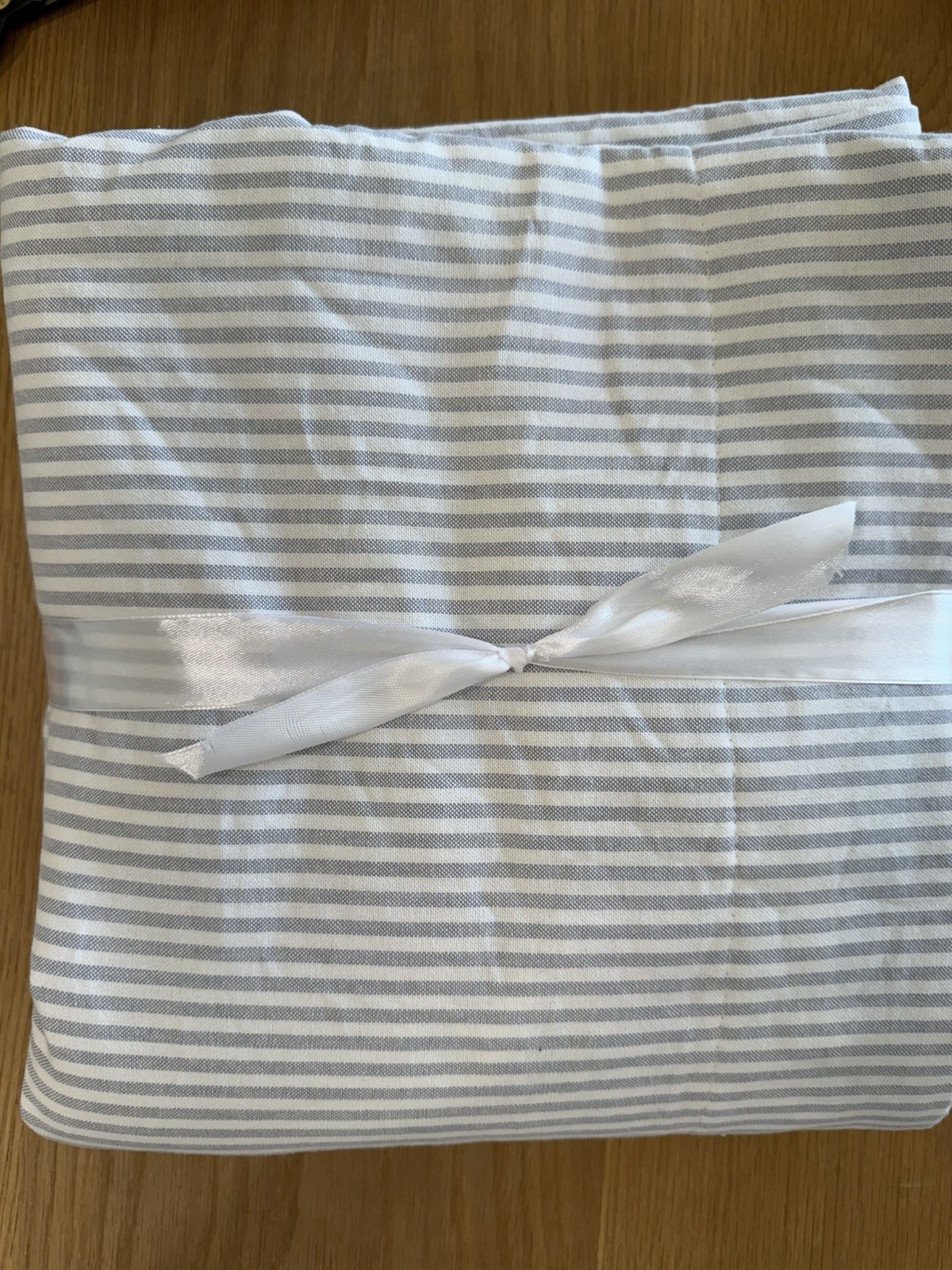 Pottery Barn Kids Oxford Stripe Blackout Curtain 44 x 84″ Chambray Blue