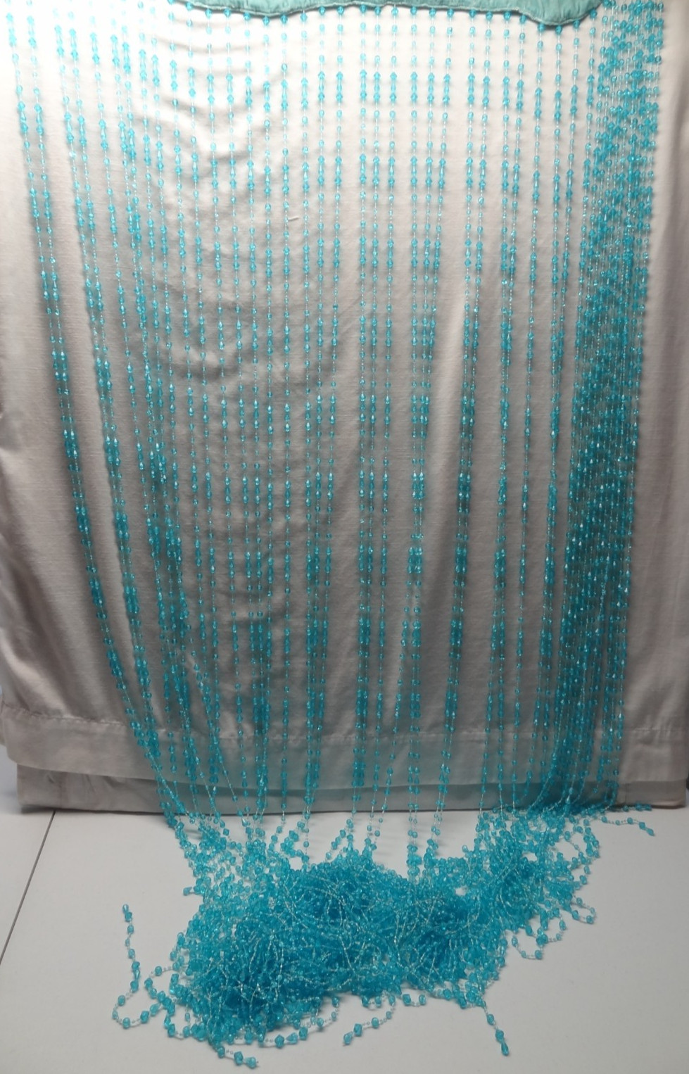 JC Penney Home Teal 40″ x84″ Doorway Beads String Curtain Beaded Home Collection
