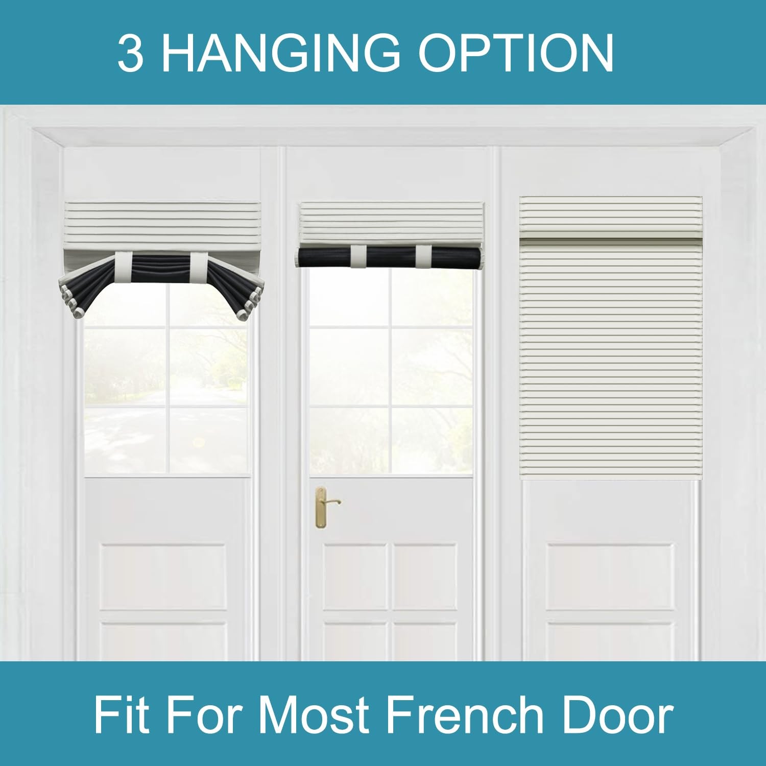 French Door Curtains Privacy Door Blind, Front Door Window Curtain, Venetian …