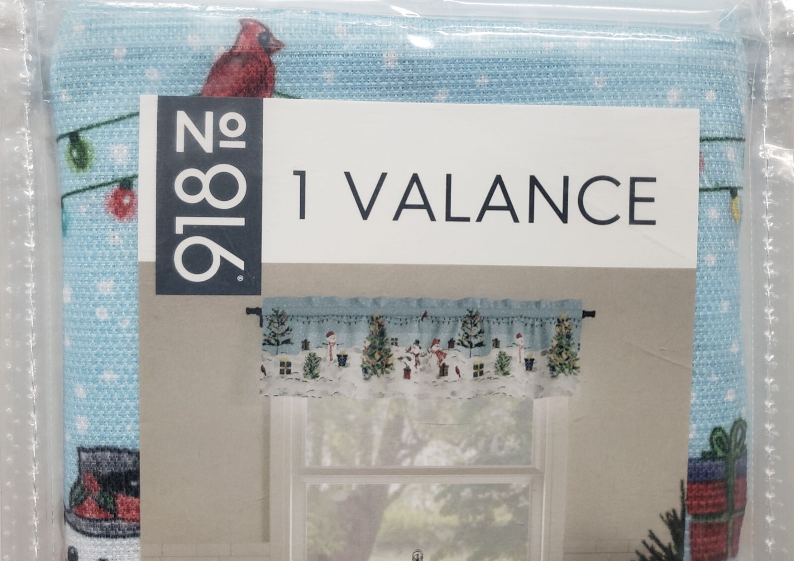 1 Fabric Printed Kitchen Valance(54×14″)CHRISTMAS,SNOWMEN,HOLIDAY WONDERLAND,Lic