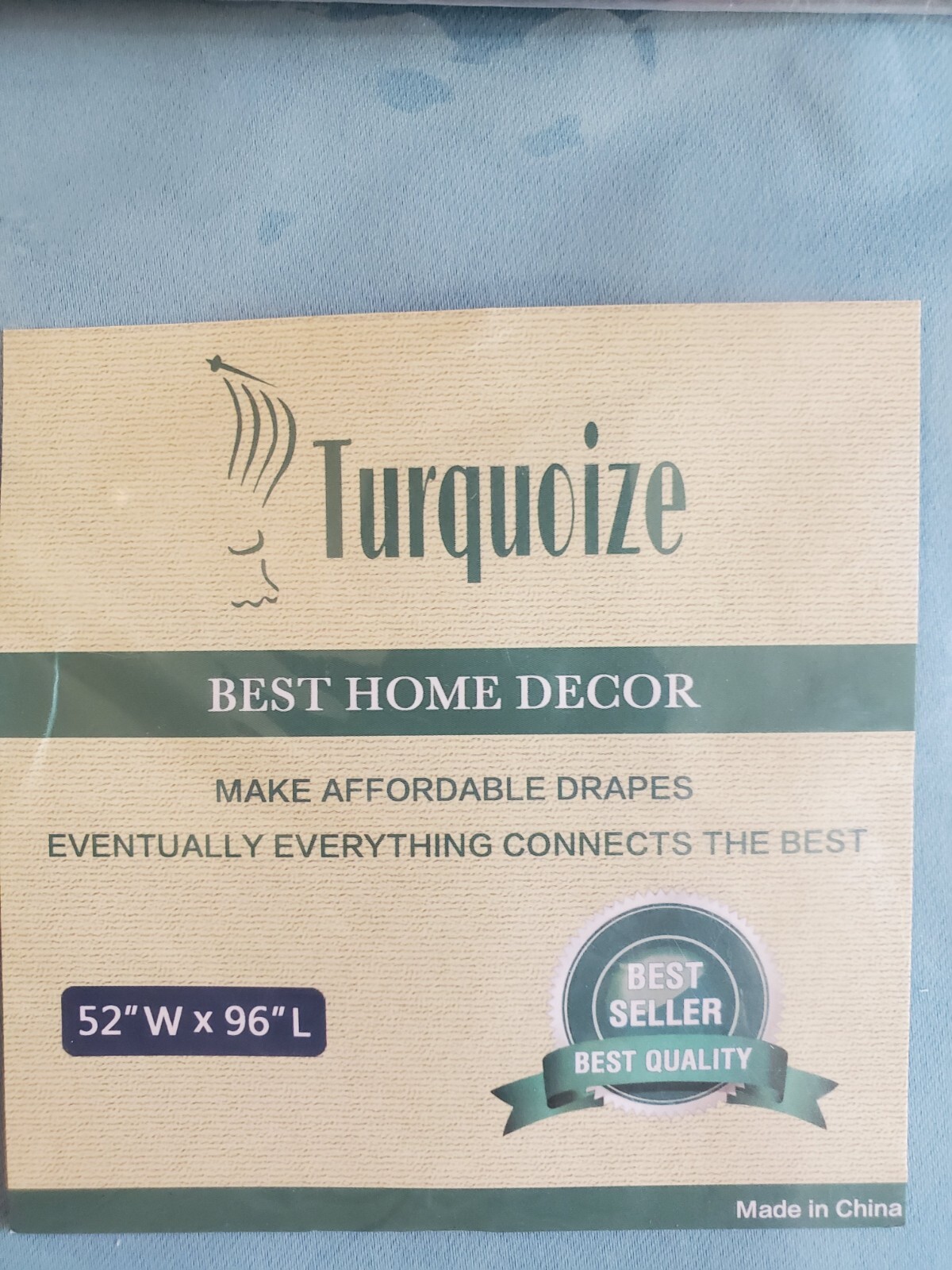 Aqua Blue 52″W x 96″L – Turquoize Best Home Decor Drapes