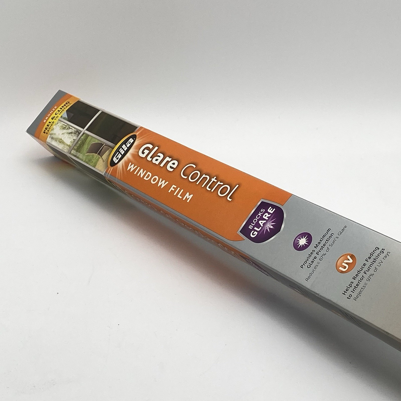 Gila 3 Ft x 6.5 Ft Glare Control Static Window Film Bronze CDB78 Rejects 97% UV